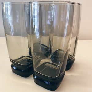 Smokey Black Retro Tumbler Glasses